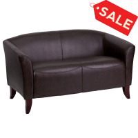 Flash Furniture HERCULES Imperial Series Brown Leather Love Seat 111-2-BN-GG